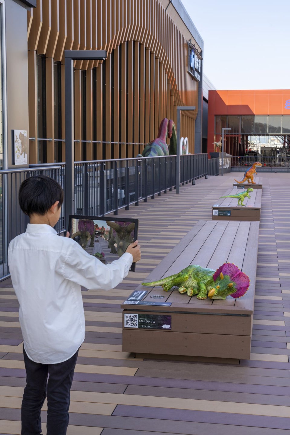 Fukui City Tourism Exchange Center Rooftop Plaza Dinosaur Monument